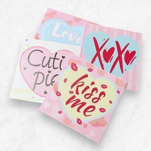 Room Decoration Sign "Love You, XoXo, Kiss Me, Cutie Pie" PVC Board Square 9.75"